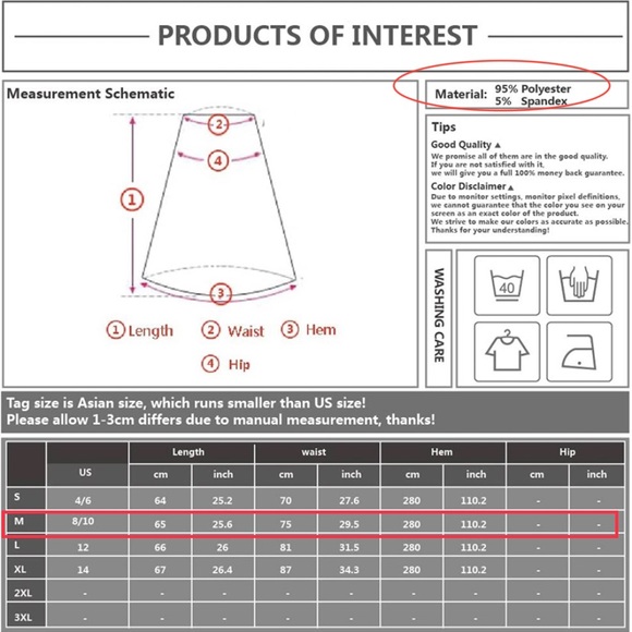 Retro Swing Full Pleated Skirt Asian Floral Pink Blue Med NWT - Picture 11 of 14